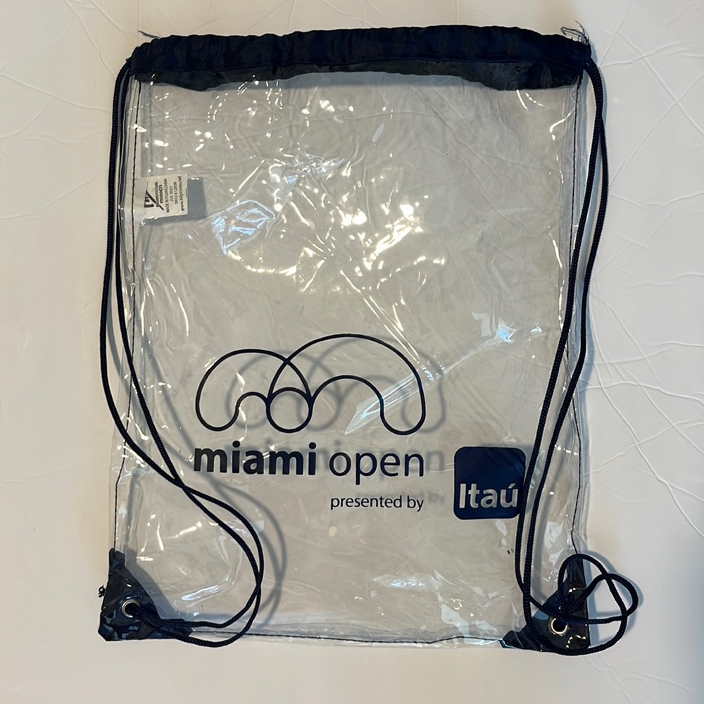 Miami Open Clear Drawstring Backpack - image 1